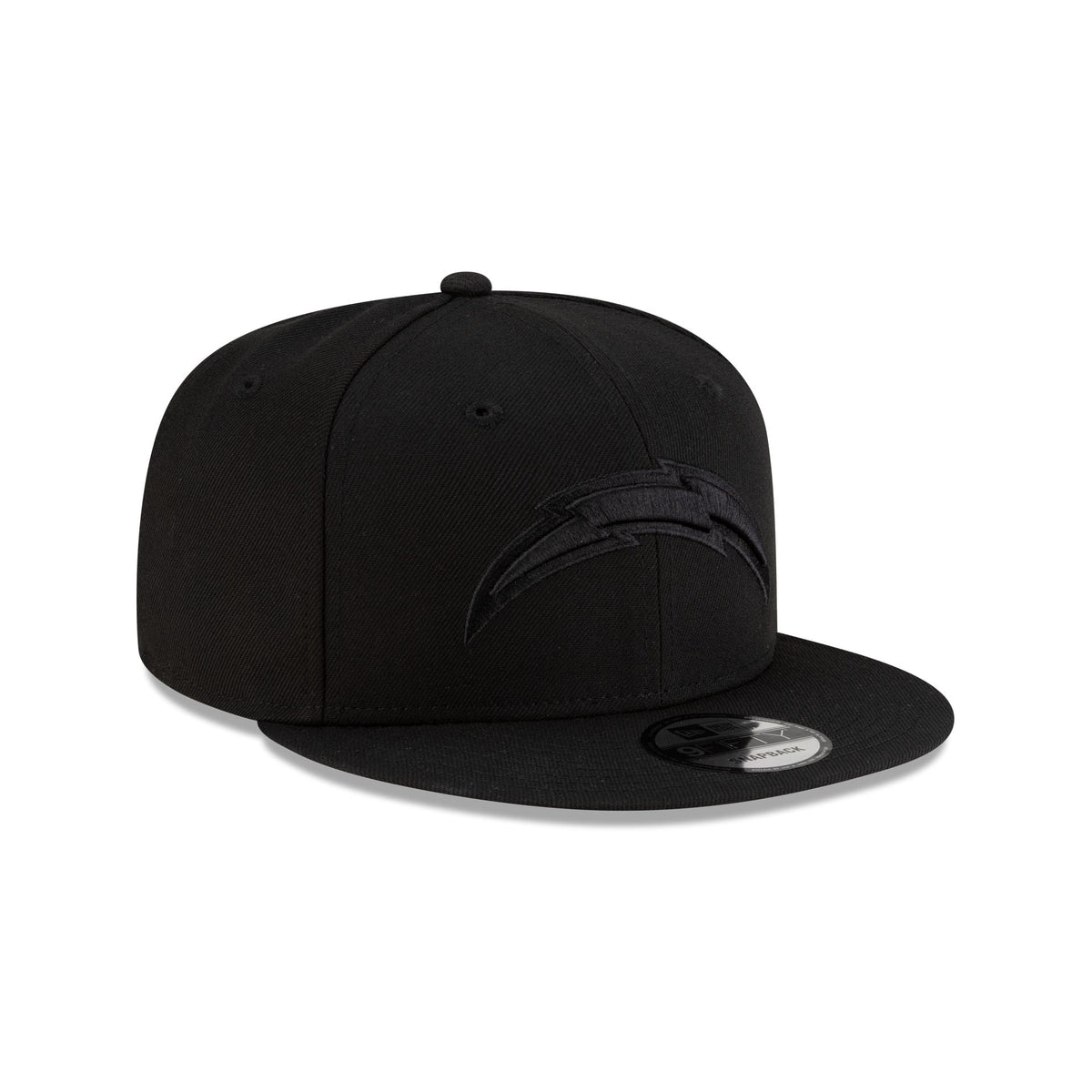 Los Angeles Chargers Black On Black 9FIFTY Snapback Hat