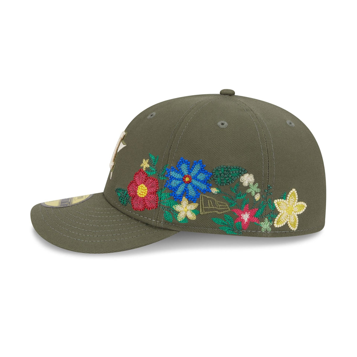 Houston Astros Tonal Florals Olive 59FIFTY Fitted Hat