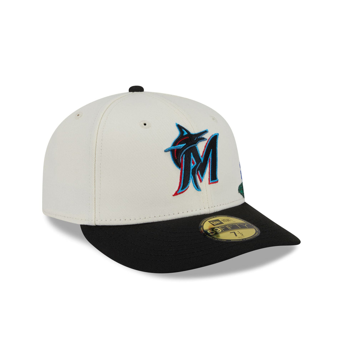 Miami Marlins Tonal Florals White 59FIFTY Fitted Hat