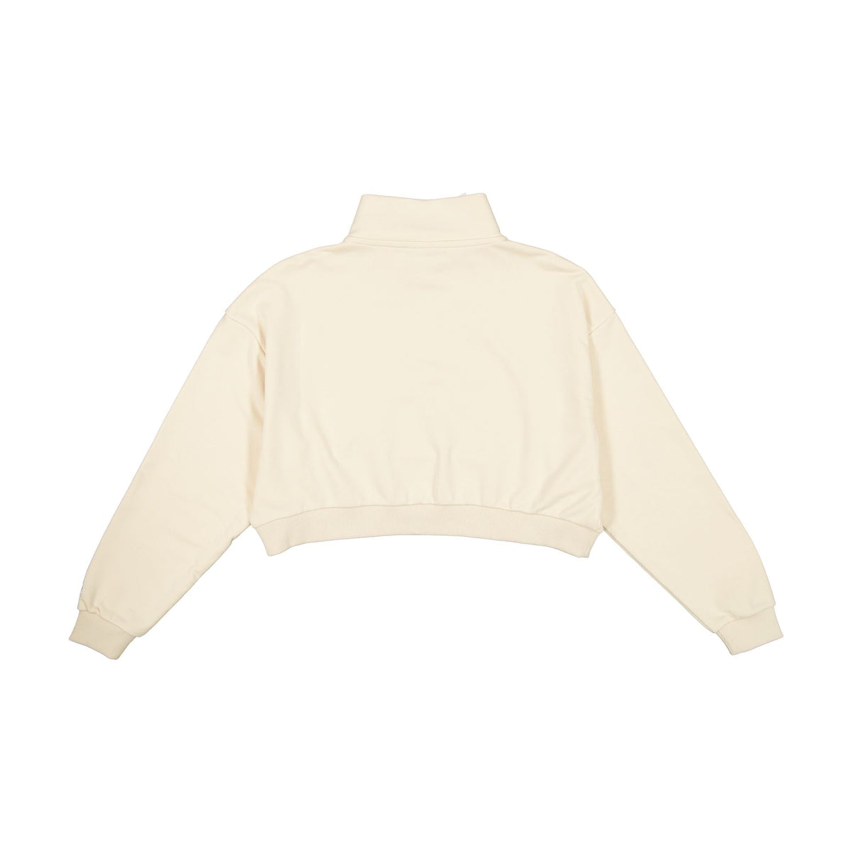 Los Angeles Dodgers Tonel Cropped Light Beige Women's Quarter Zip