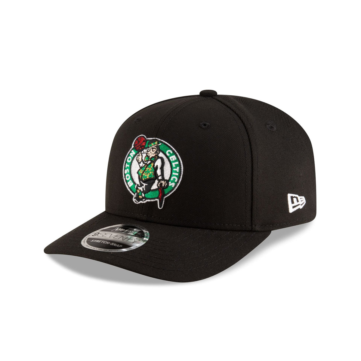 Boston Celtics Team Black9SEVENTY Stretch-Snap Hat