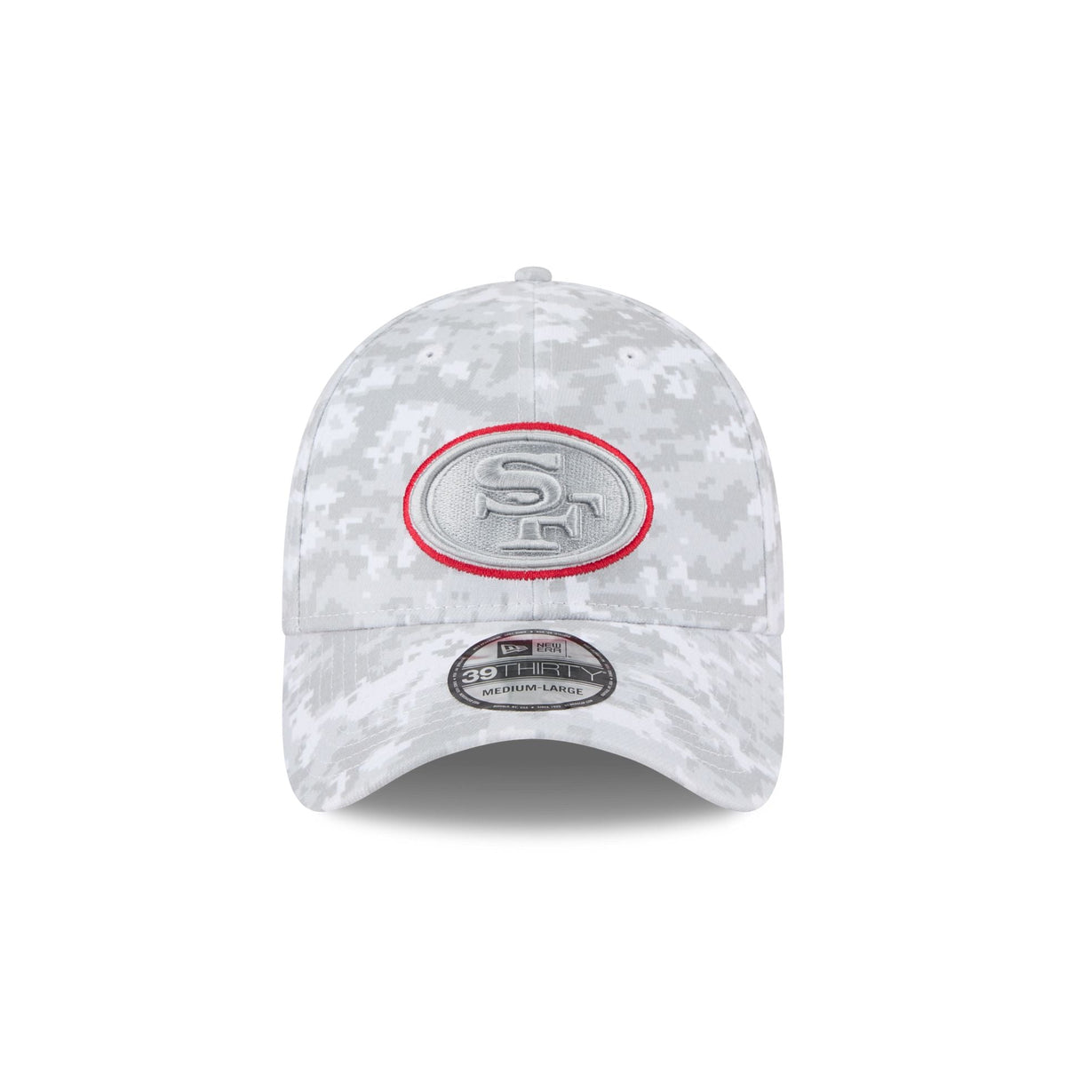 San Francisco 49ers 2025 Salute to Service Fan Gear 39THIRTY Stretch Fit Hat