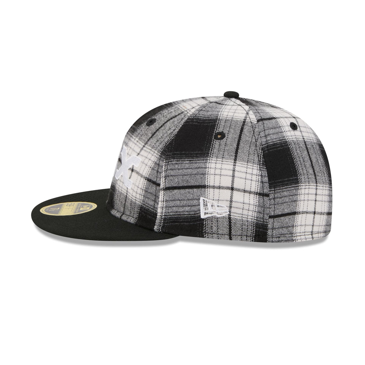 Chicago White Sox Grunge Plaid Retro Crown 59FIFTY Fitted Hat