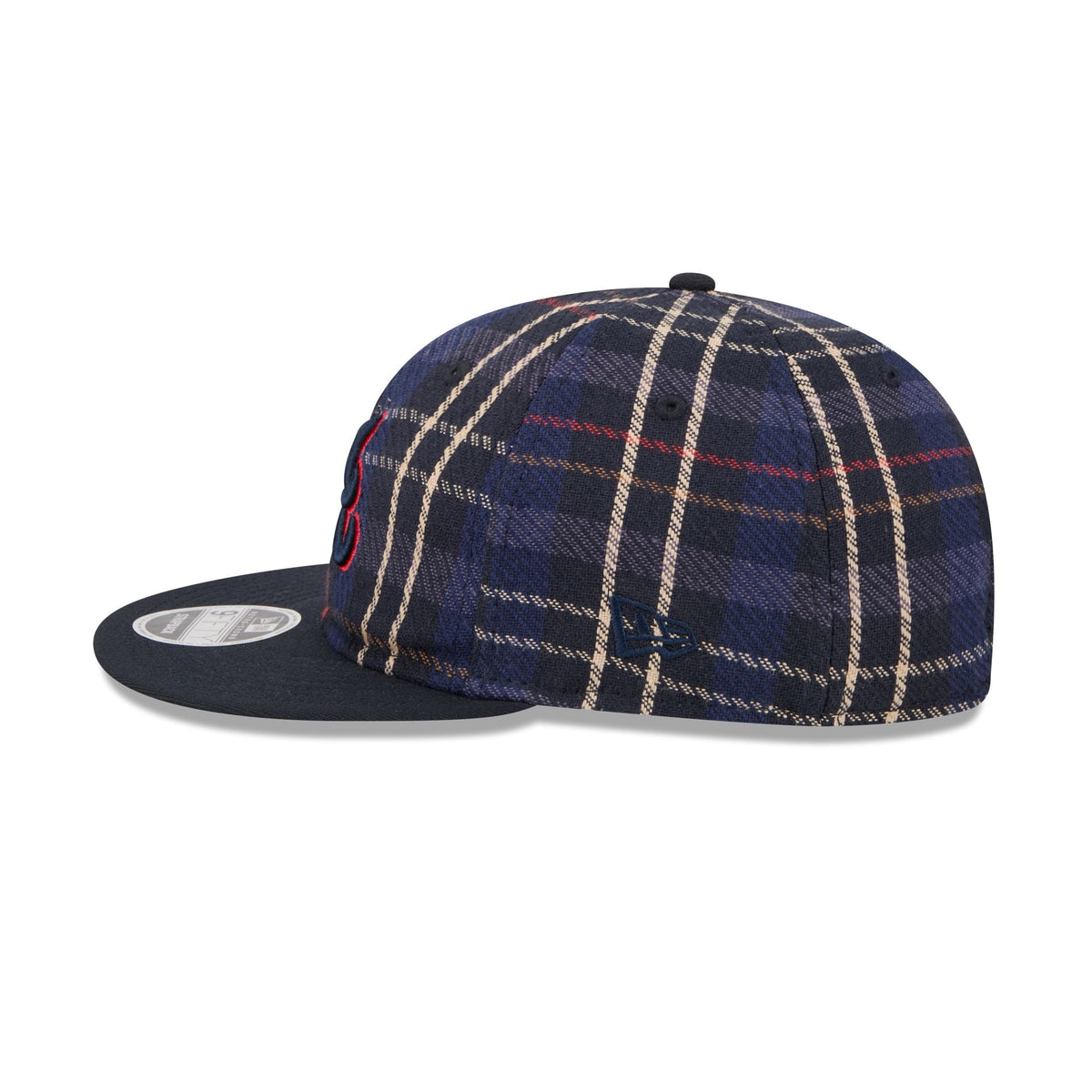 Atlanta Braves Grunge Plaid Retro Crown 9FIFTY Adjustable Hat