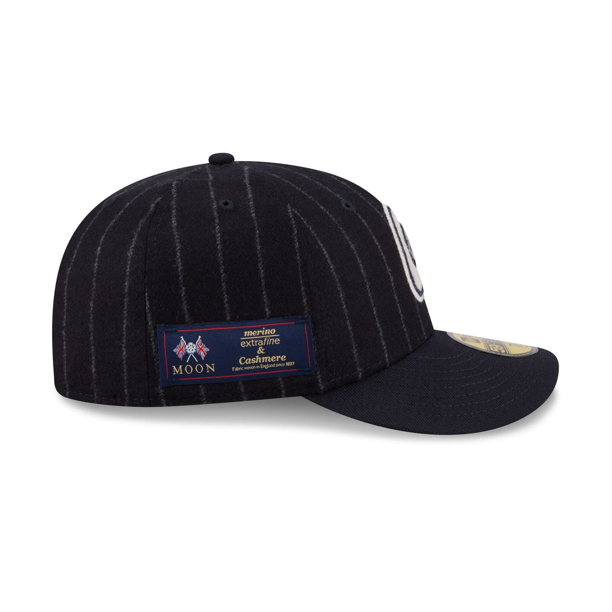 Atlanta Braves Pinstripe Merino & Cashmere Moon 59FIFTY Fitted Hat