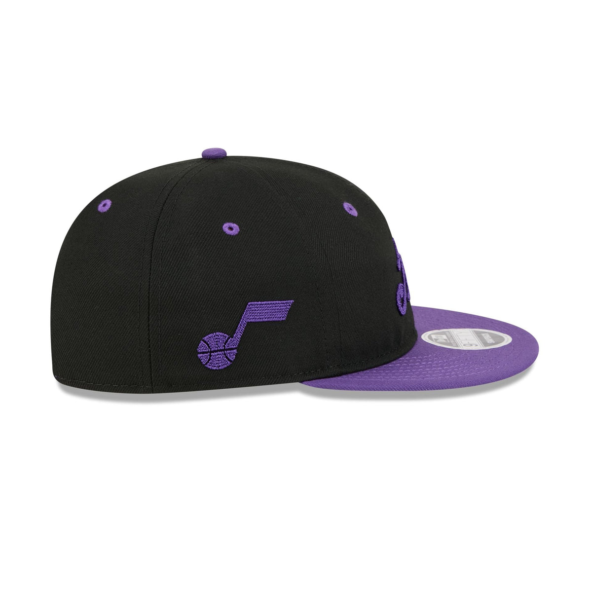 Utah Jazz Chainstitch Script Retro Crown 9FIFTY Snapback Hat