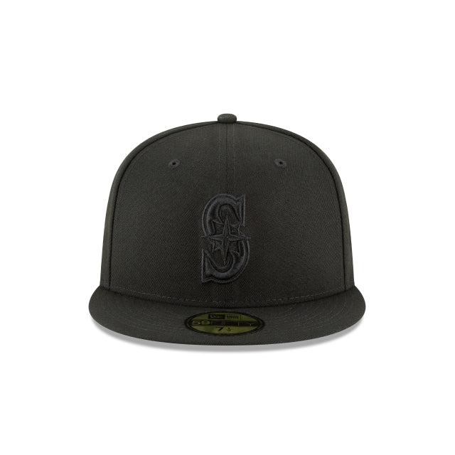 Seattle Mariners Blackout Basic 59FIFTY Fitted Hat