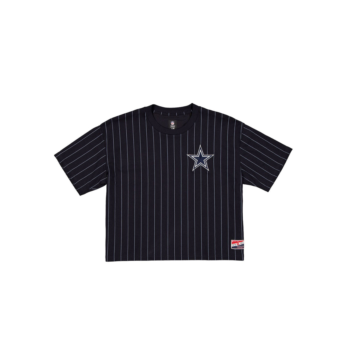 Dallas Cowboys Throwback Women's Cropped Pinstripe T-Shirt