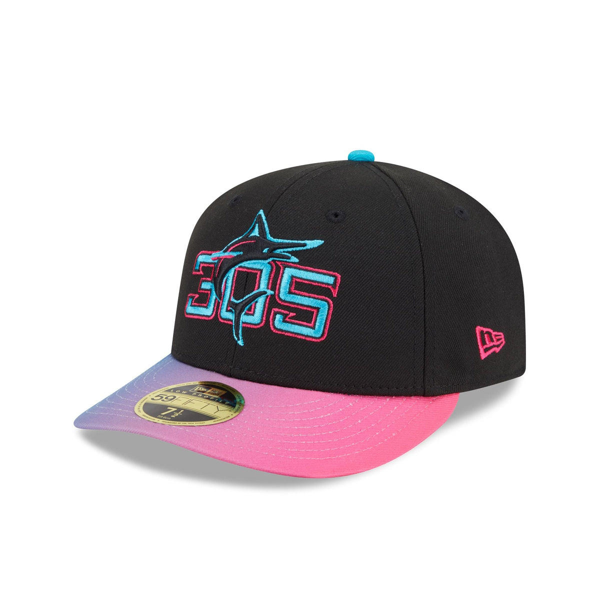 Miami Marlins City Connect Low Profile 59FIFTY Fitted Hat