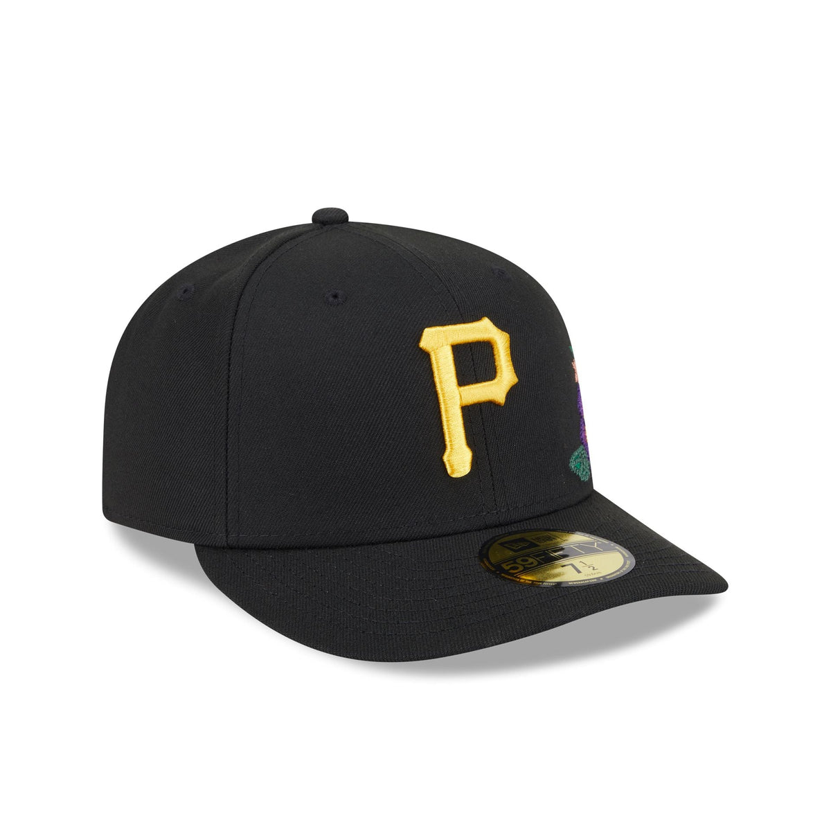 Pittsburgh Pirates Tonal Florals Black 59FIFTY Fitted Hat