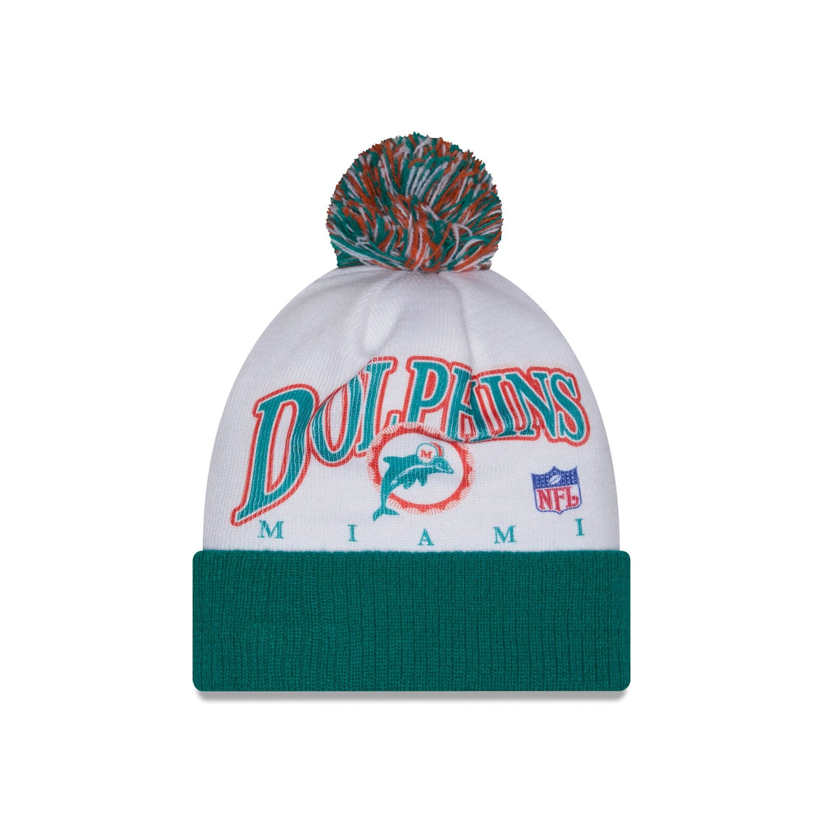 Miami Dolphins Spirit Pom Knit Hat