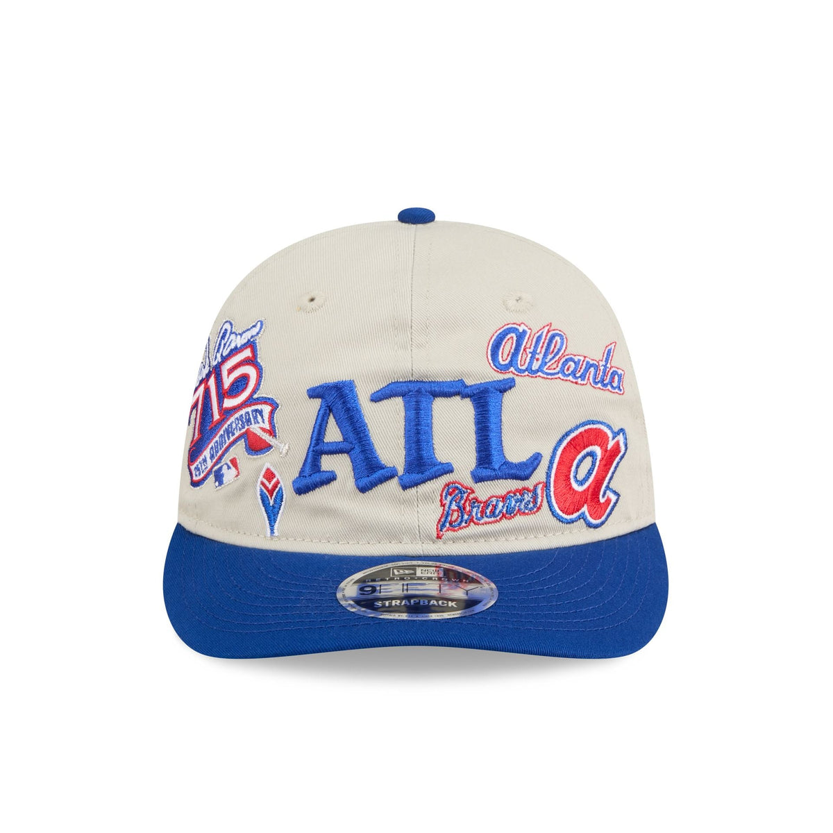 Atlanta Braves Scattered Patches Retro Crown 9FIFTY Snapback Hat