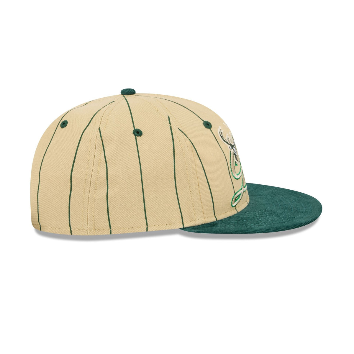 Milwaukee Bucks Pinstripe Script Retro Crown 9FIFTY Adjustable Hat