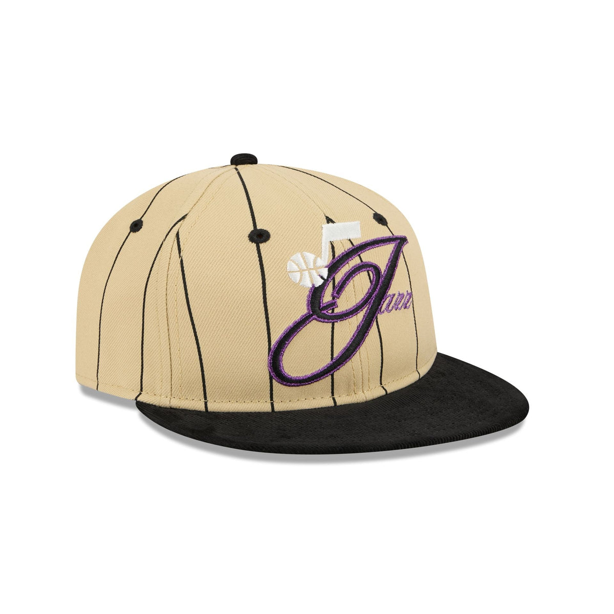 Utah Jazz Pinstripe Script Retro Crown 9FIFTY Adjustable Hat