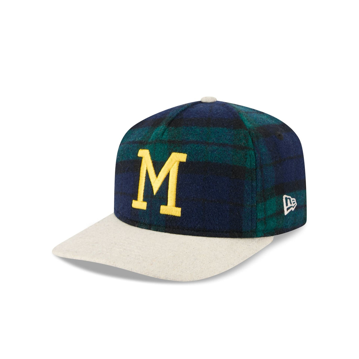Milwaukee Brewers Plaid Letterman 19TWENTY Adjustable Hat