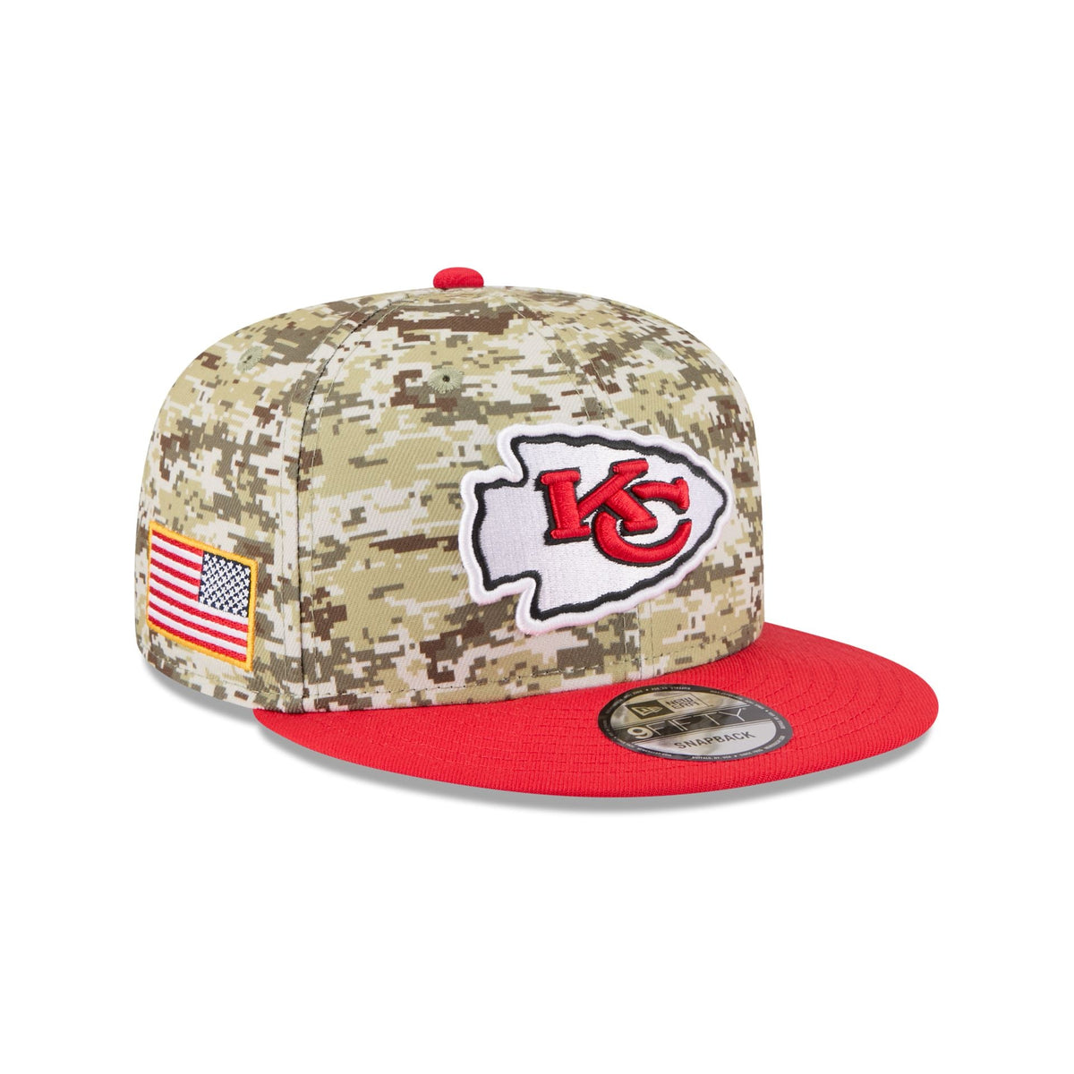 Kansas City Chiefs 2025 Salute to Service Fan Gear 9FIFTY Snapback Hat