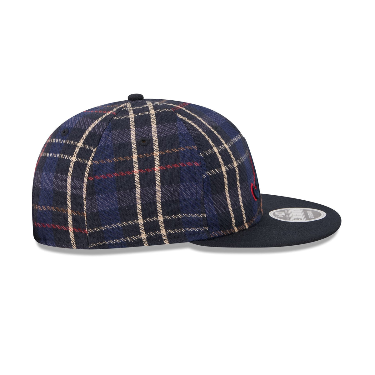 Atlanta Braves Grunge Plaid Retro Crown 9FIFTY Adjustable Hat