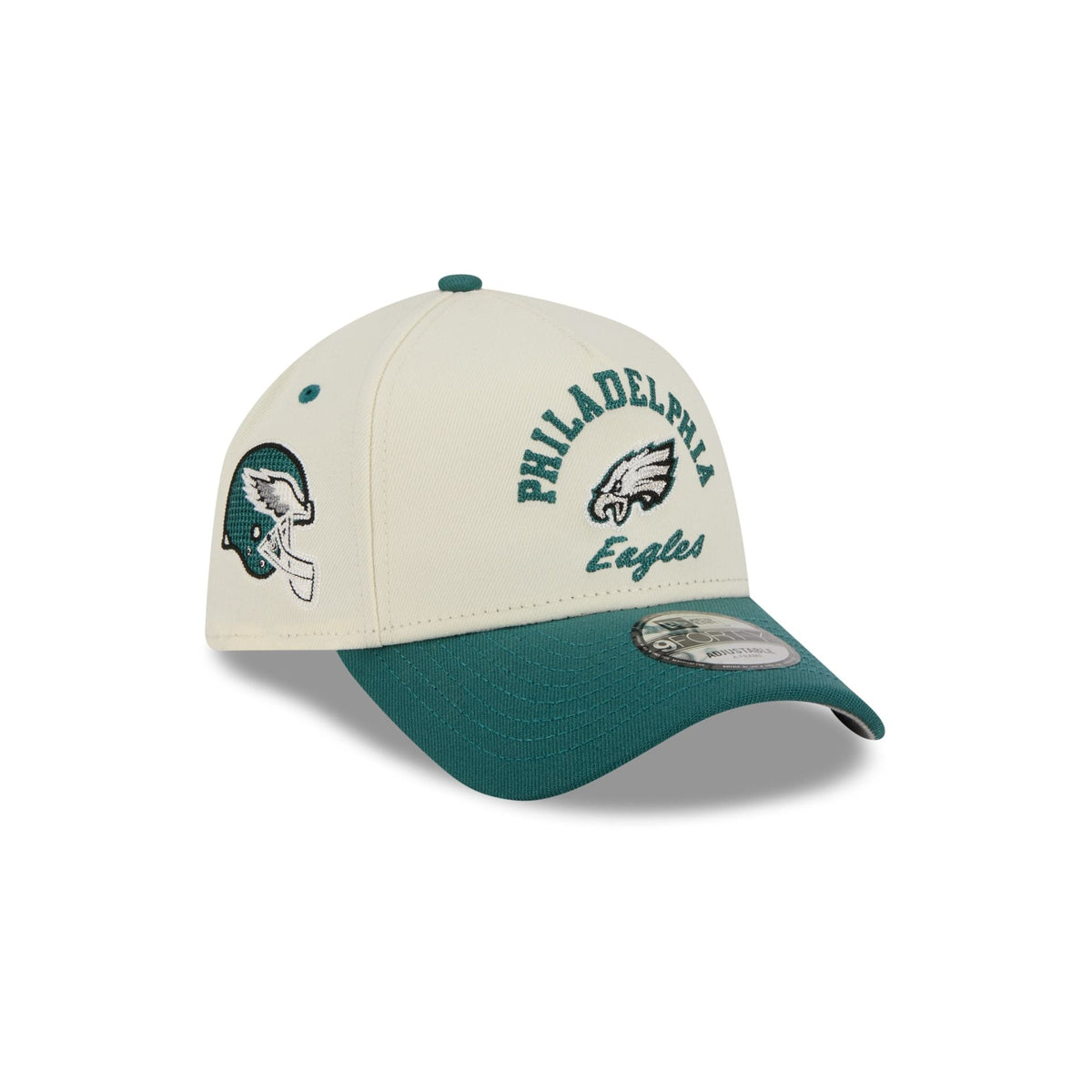 Philadelphia Eagles Chrome White Arched 9FORTY A-Frame Snapback Hat