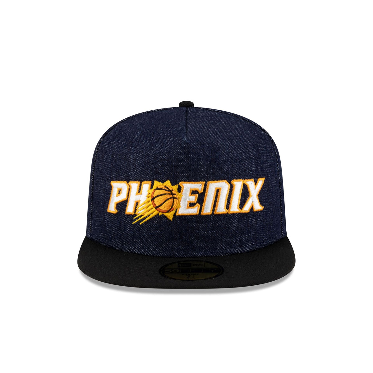 Phoenix Suns Navy Denim 59FIFTY A-Frame Fitted Hat