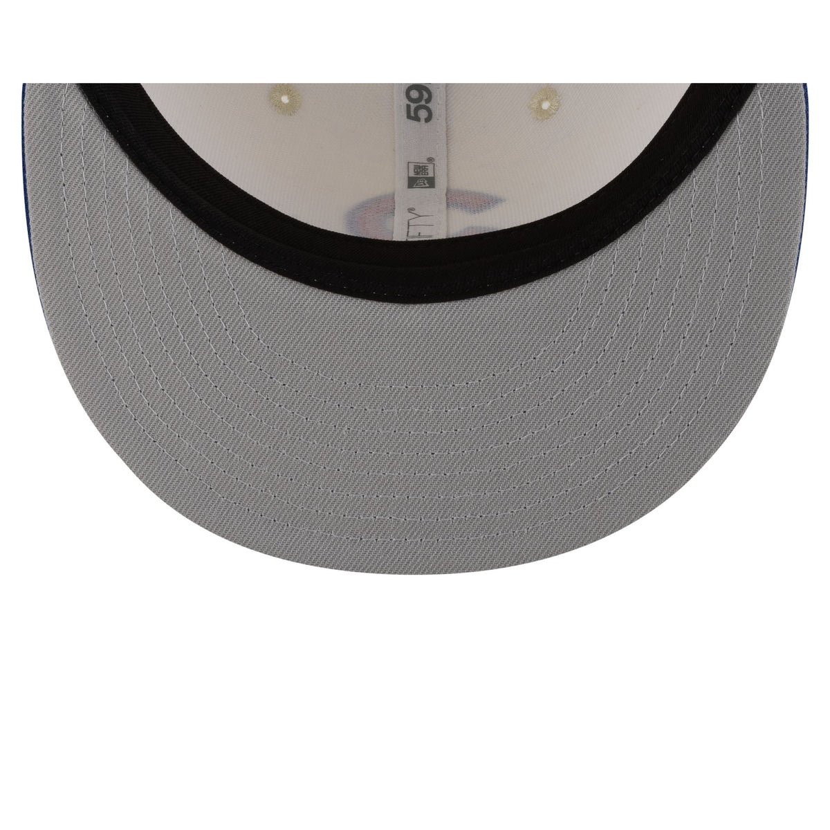 Chicago Cubs Upside Down Logo Chrome 59FIFTY Fitted Hat