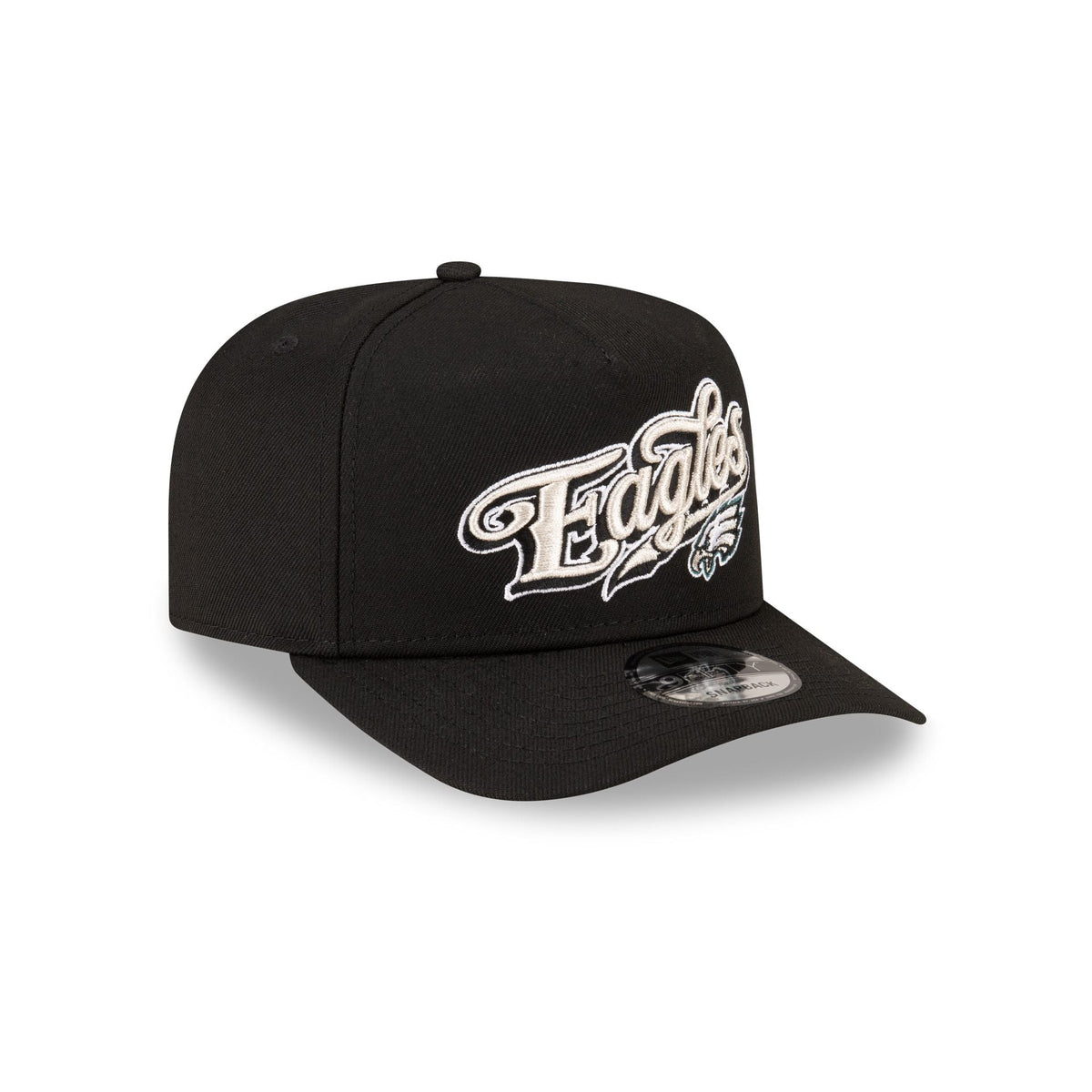 Born x Raised x Philadelphia Eagles Script Black 9FIFTY A-Frame Snapback Hat