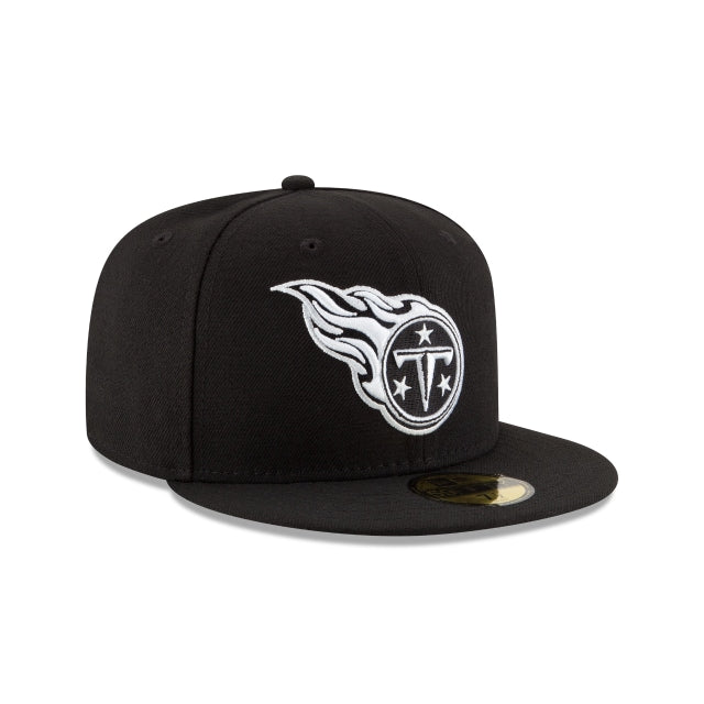 Tennessee Titans Black & White 59FIFTY Fitted Hat