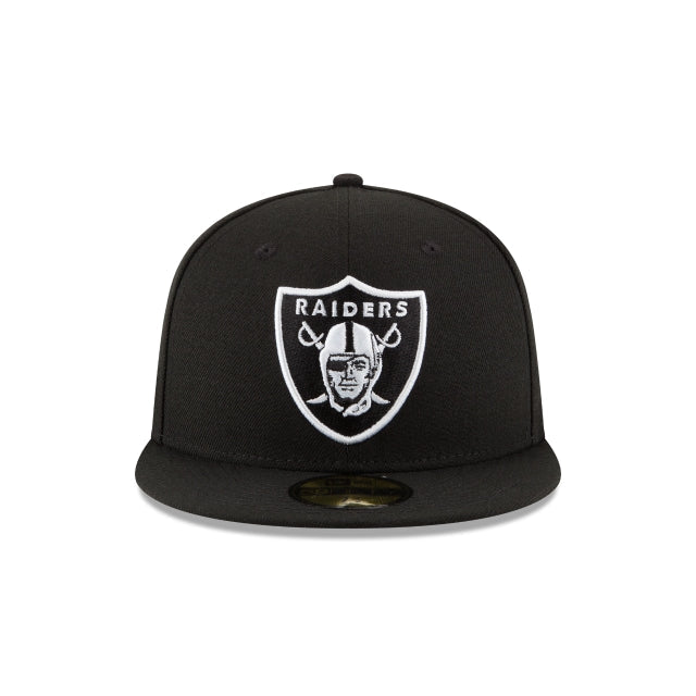 Las Vegas Raiders Black & White 59FIFTY Fitted Hat